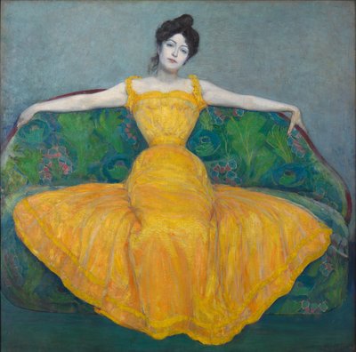 Dame in Gelb, 1899 von Max Kurzweil