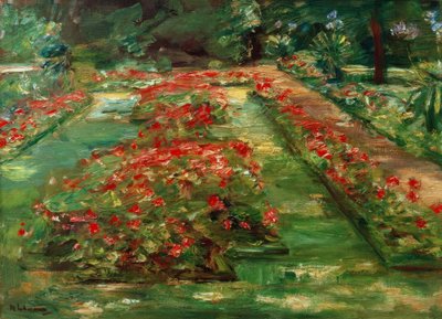 Die Blumenterrasse im Wannseegarten nach Norden von Max Liebermann