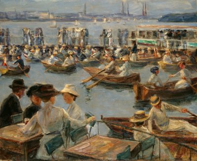 Auf der Alster in Hamburg, 1910 von Max Liebermann