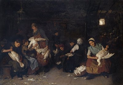 Frauen rupfen Gänse von Max Liebermann
