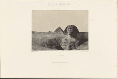 Ägypten Moyenne. Der Sphinx von Maxime Du Camp