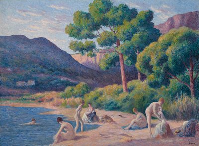 Badende in Saint-Tropez von Maximilien Luce