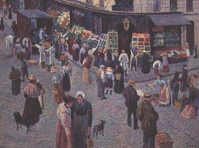 La Rue des Abbesses von Maximilien Luce
