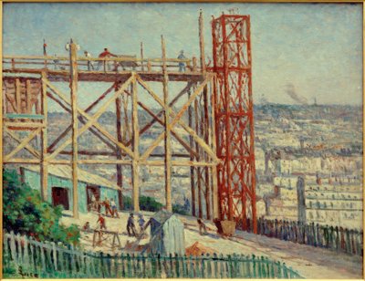 Der Bau des Sacré-Cœur von Maximilien Luce