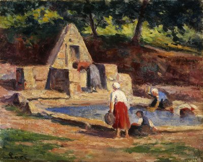 Wäscherinnen in Kermouster; Kermouster, Les Lavandières, 1914-1915 von Maximilien Luce