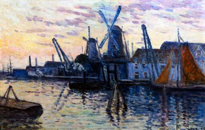 Windmühlen in Holland, 1908 von Maximilien Luce