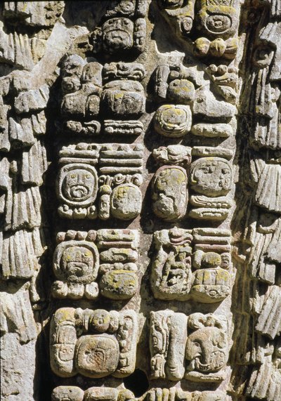 Stele A, Plaza de Ceremonias, 731 n. Chr. von Mayan