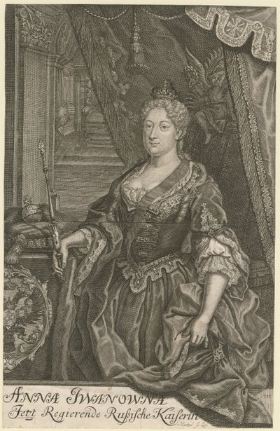 Porträt von Kaiserin Anna Ioannovna von Mentzel
