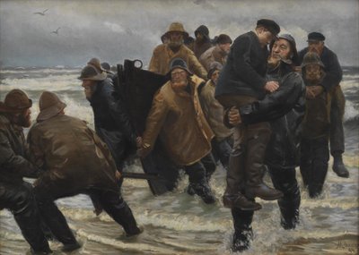 Eine gerettete Besatzung von Michael Ancher