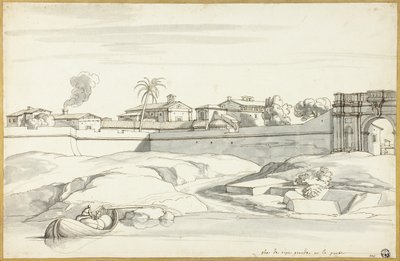 Landschaft entlang eines Flusses von Michel Ange Houasse