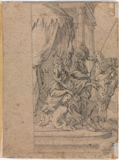 Panthea vor Kyros? (verso) von Michel Dorigny