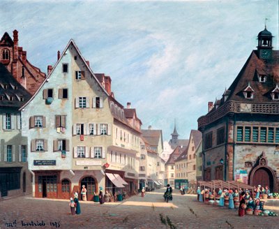 Place Du Marche-Aux-Fruits, Colmar, 1875 von Michel Hertrich