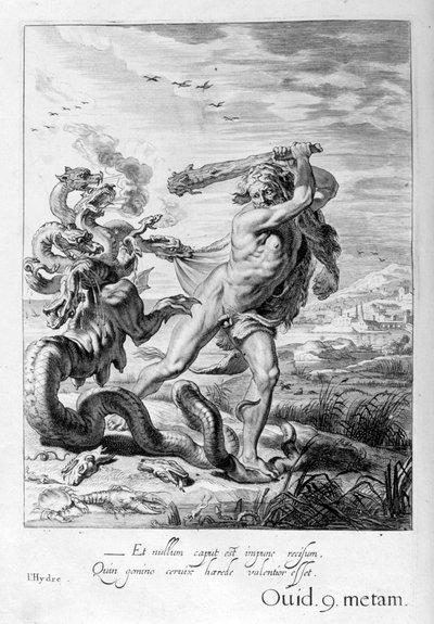 Herkules und die Hydra, 1655 von Michel de Marolles