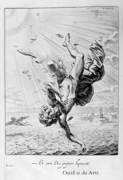 Der Fall des Ikarus, 1655 von Michel de Marolles