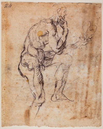 Aktstudie, Kopie von Naasons Lünette von Michelangelo (after) Buonarroti
