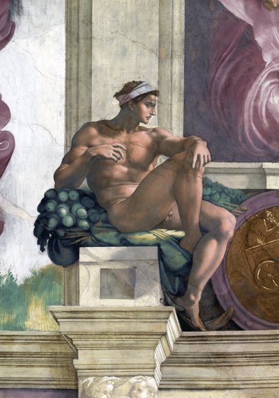 Ignudo (Sixtinische Kapelle im Vatikan) von Michelangelo Buonarroti