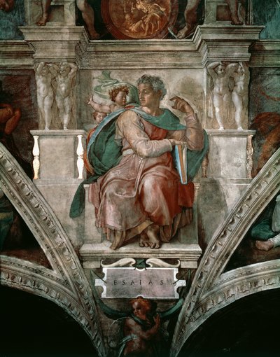 Jesaja, Detail aus der Decke der Sixtinischen Kapelle von Michelangelo Buonarroti