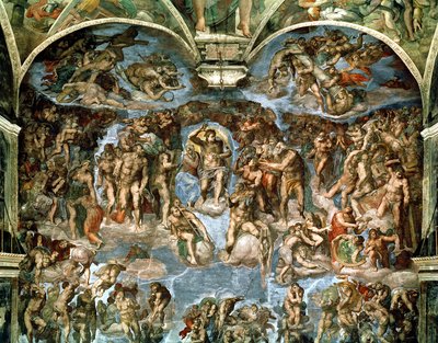 Das Jüngste Gericht, aus der Sixtinischen Kapelle von Michelangelo Buonarroti