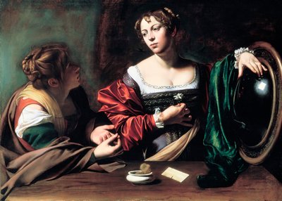 Martha und Maria Magdalena, um 1598 von Michelangelo Merisi Caravaggio