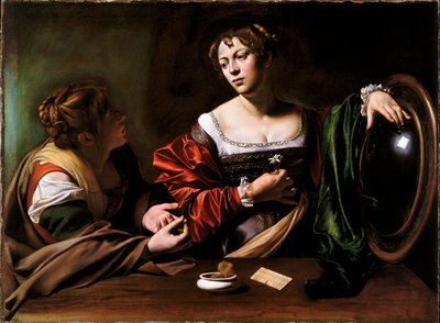 Martha und Maria Magdalena von Michelangelo Merisi da Caravaggio