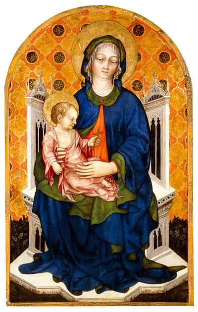 Die Madonna und das Kind auf dem Thron von Michele Giambono