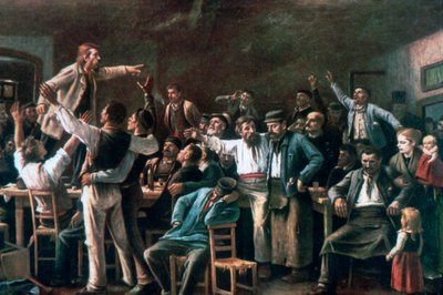 Streik, 1895 von Mihály Munkácsy
