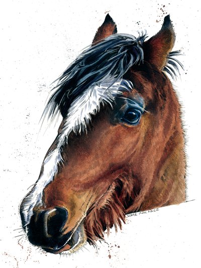 Das Pferd auf Weiß, 2020 von Mike Davis