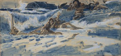 Spielende Najaden und Tritonen, 1896-1898 von Mikhail Aleksandrovich Vrubel