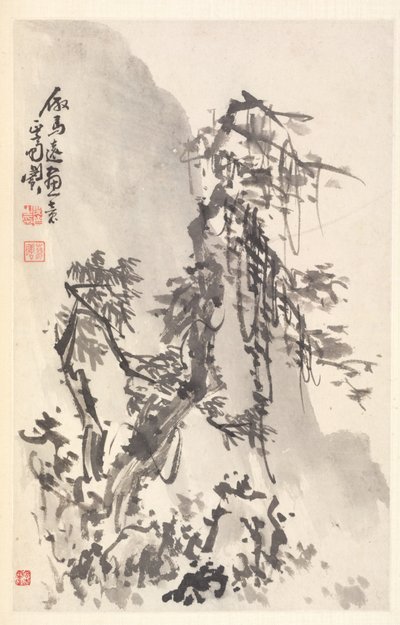 Landschaft im Stil von Ma Yuan von Min Zhen