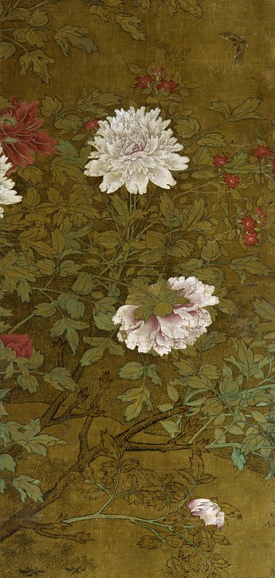 Pfingstrosen und Schmetterling von Ming Dynasty Chinese School