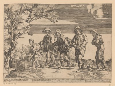Gruppe Bettler in Landschaft von Monogrammist CLPAGI