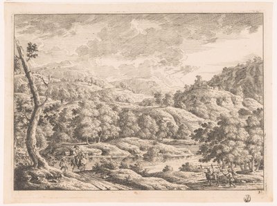 Landschaft mit Hirte von Monogrammist MEG