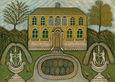 Zuhause mit Wasserfontänen von Morris Hirshfield
