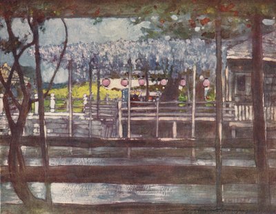 Ein Wisteria-Garten, ca. 1887 von Mortimer L Menpes