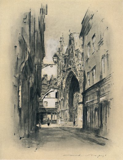 Kathedrale in Lillebonne, 1903 von Mortimer L Menpes