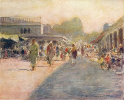 Eine Straße in Peshawur, 1905 von Mortimer Ludington Menpes