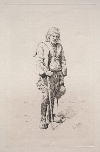Mann mit Spazierstock von Mortimer Menpes