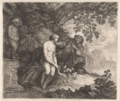 Vertumnus versucht Pomona zu verführen von Moyses van Wtenbrouck