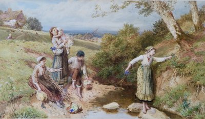 Primeln und Frühlingsblumen sammeln von Myles Birket Foster