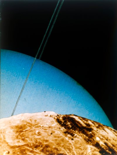 Uranus von Miranda aus gesehen, 1986 von NASA Images