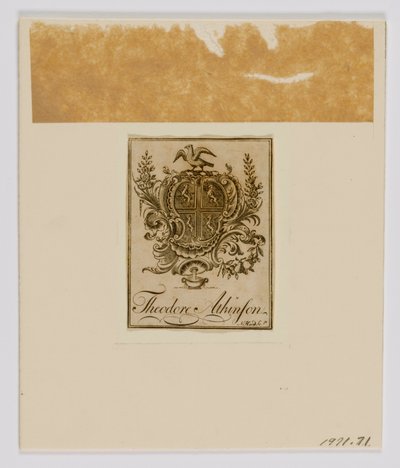 Theodore Atkinson Exlibris von Nathaniel Hurd