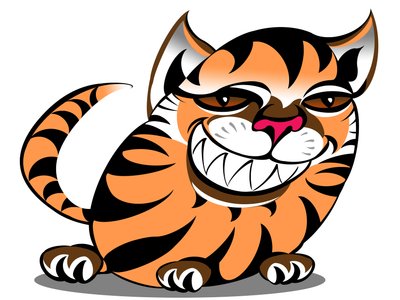 Tigerkatze - Cartoon von Neale Osborne