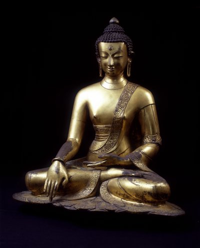 Buddha-Statue. Nepal 15. Jahrhundert. 60 cm von Nepalese School