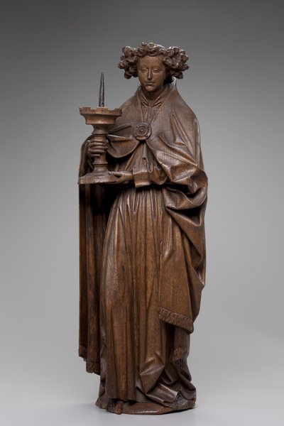 Engel mit Kerzenhalter von Netherlandish School