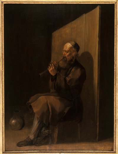 Alter Flötenspieler von Netherlandish School