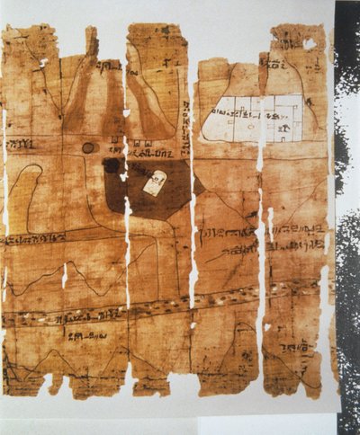 Fragmente der Turiner Karte von New Kingdom Egyptian