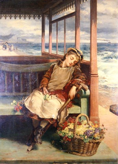 Die Blumenverkäuferin von Nicholas Chevalier