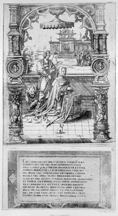 Epitaph von Margarete von Österreich von Nicholas Hogenberg