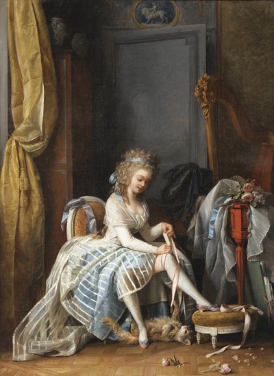Frau bei ihrer Toilette von Niclas II Lafrensen