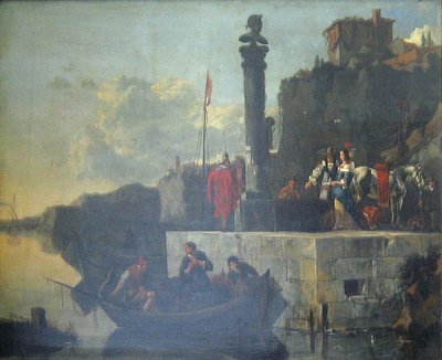 Italienischer Hafen von Nicolaes Berchem